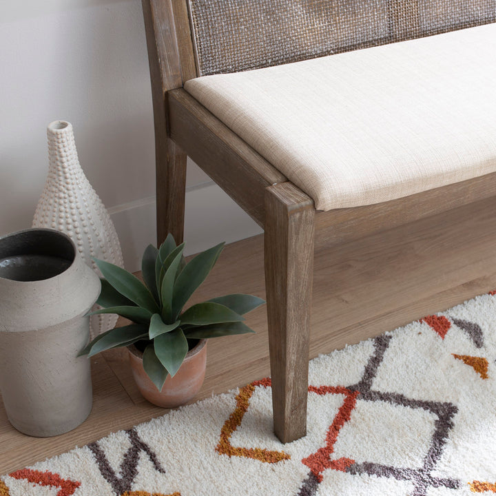 Donner Cane Back Cushioned Bench Joss & Main