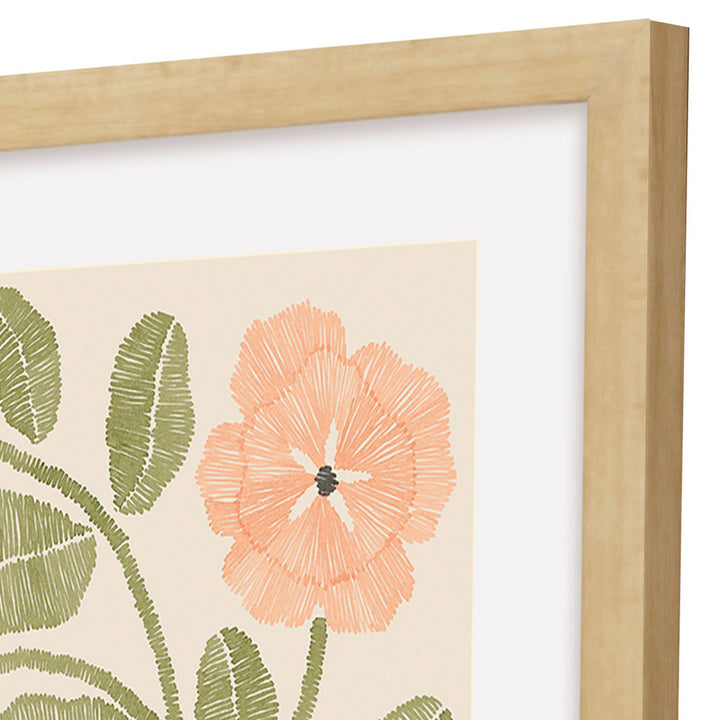 Embroidery Florals B Framed On Print 2 Pieces Print Red Barrel Studio®