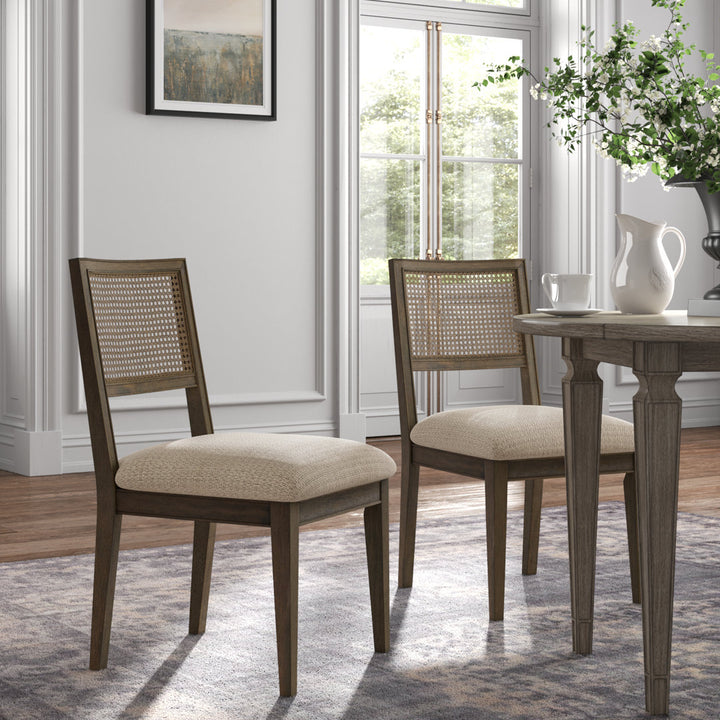 Centennial Cane Back Dining Side Chair (Set of 2) Kelly Clarkson Home Color: Brown