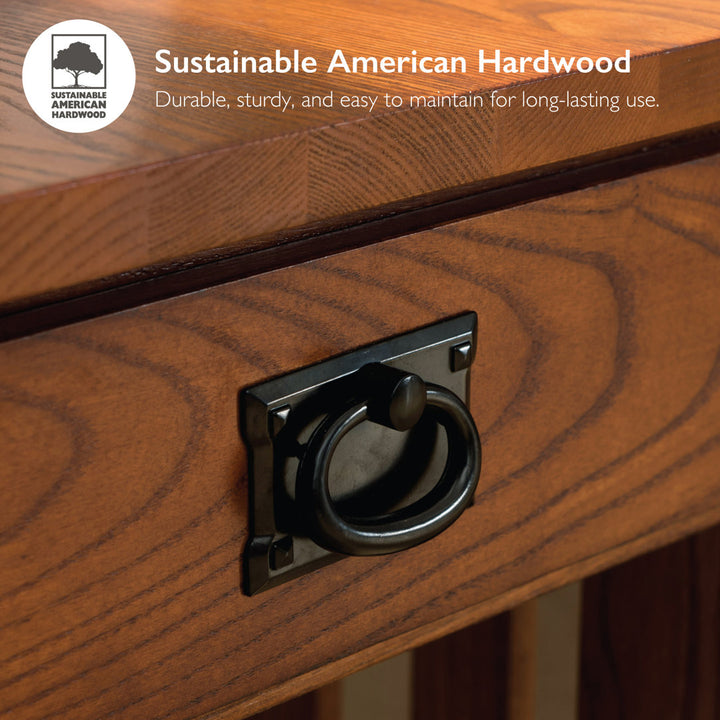 Brockton Solid Wood Coffee Table in Medium Oak Loon Peak®