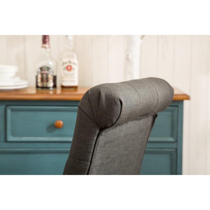 Charlotte Tufted Upholstered Parsons Chair (Set of 2) Red Barrel Studio® Upholstery Color: Charcoal