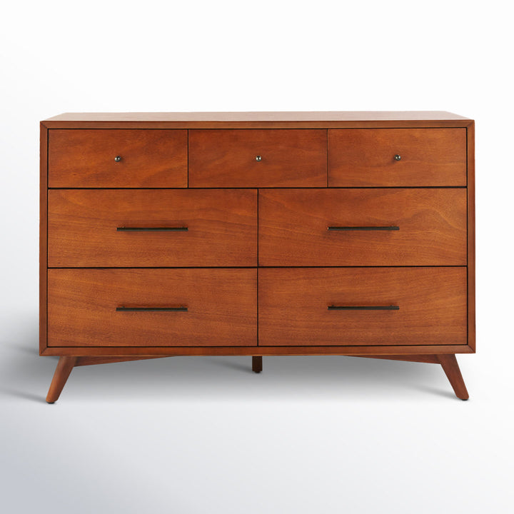 Williams 7-Drawer Dresser AllModern Color (Frame/Drawer): Chestnut