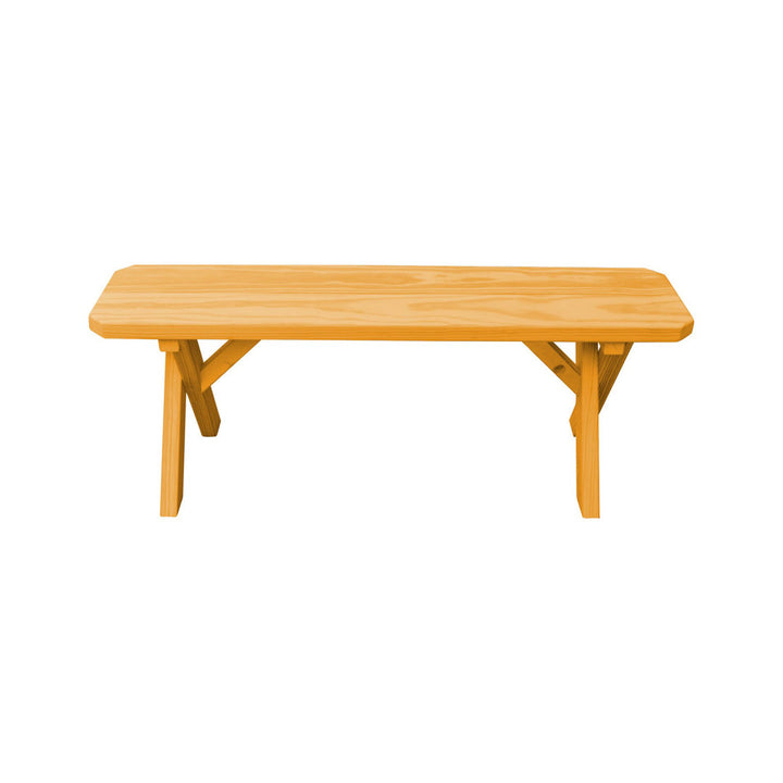 Sempronius Wood Picnic Bench Loon Peak® Color: Natural Stain