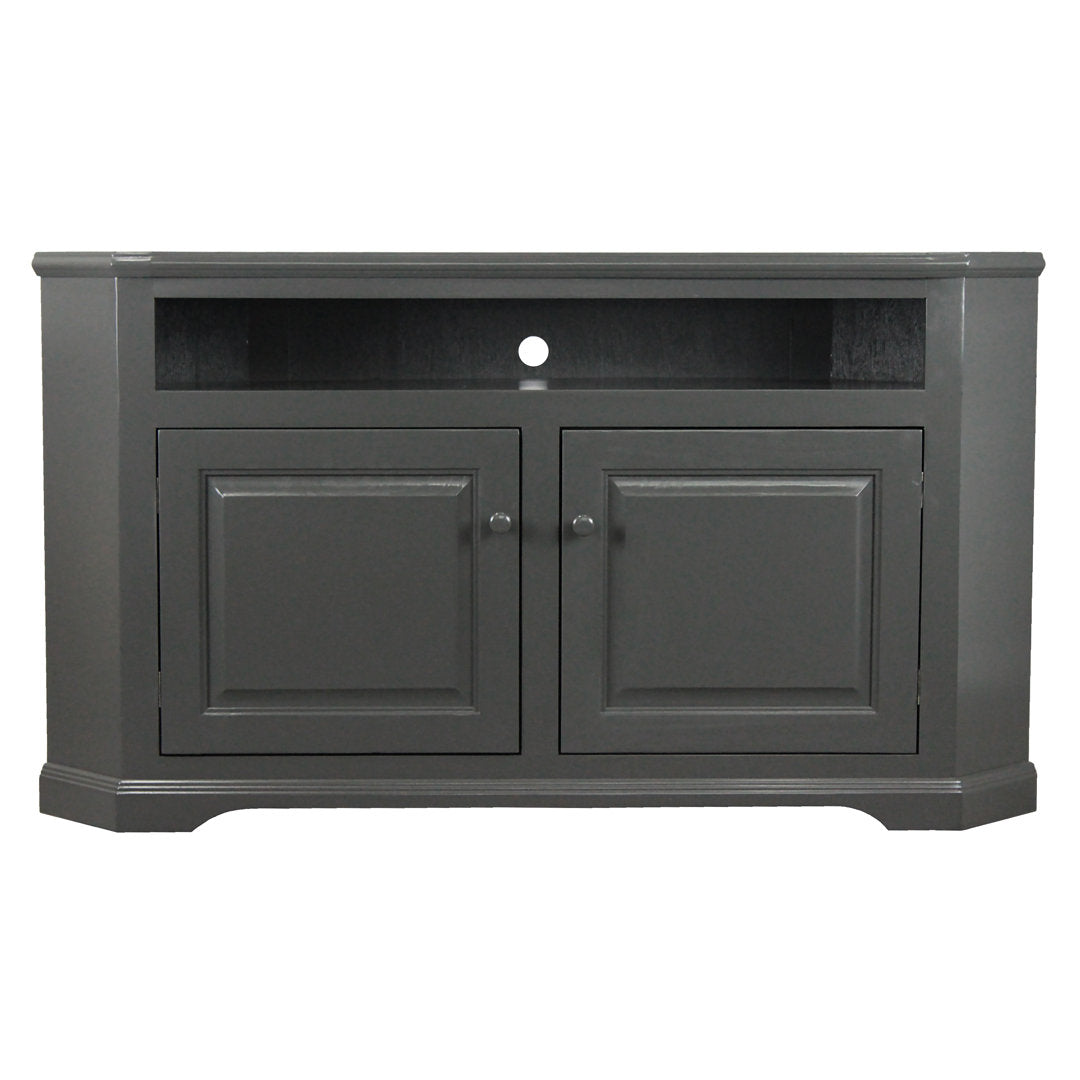 Inouye Solid Wood Corner TV Stand for TVs up to 65" Highland Dunes Color: Gray