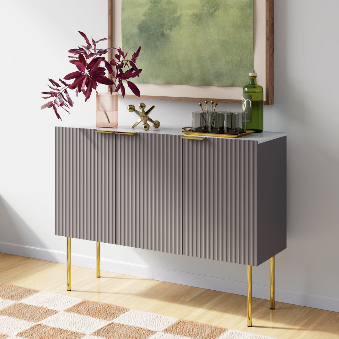 Santillanes 47.25'' Wide Sideboard Willa Arlo™ Interiors Color (Base/Top): Taupe/ Faux White