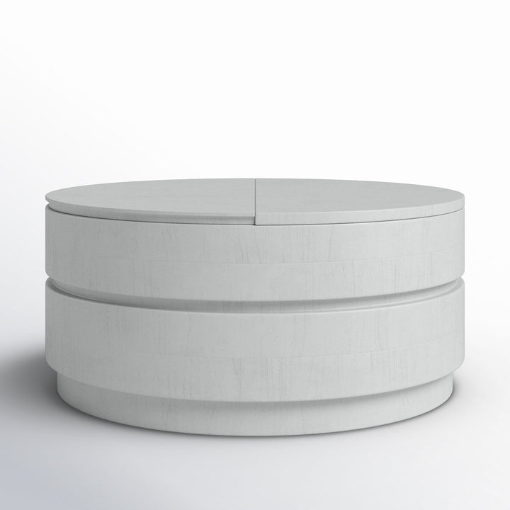 Leanora Solid Wood Lift Top Drum Coffee Table with Storage Birch Lane™