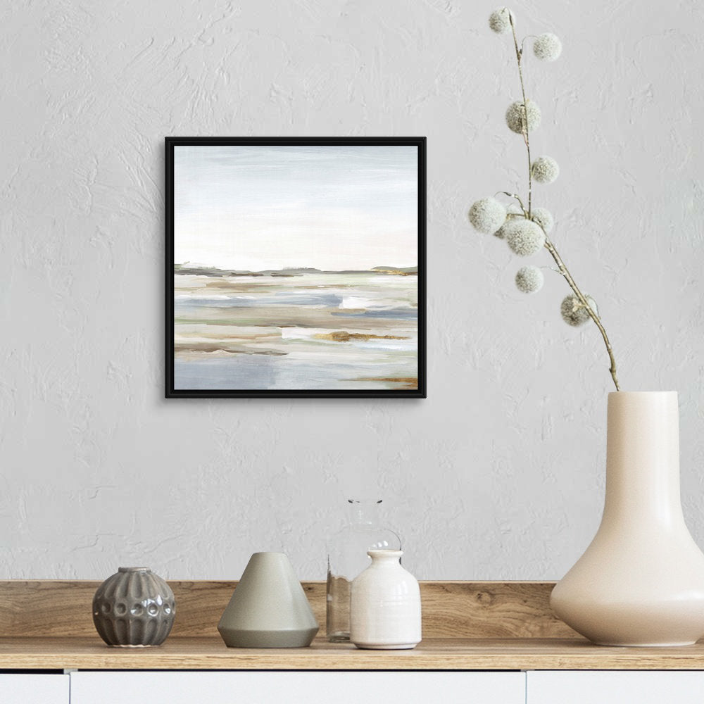 Vastness II by Eva Watts - Painting Print Wade Logan® Size: 14" H x 14" W x 1.75" D Format: Black Framed Canvas
