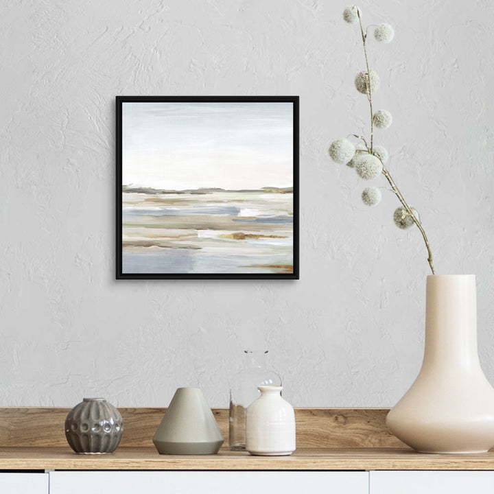 Vastness II by Eva Watts - Painting Print Wade Logan® Size: 14" H x 14" W x 1.75" D Format: Black Framed Canvas