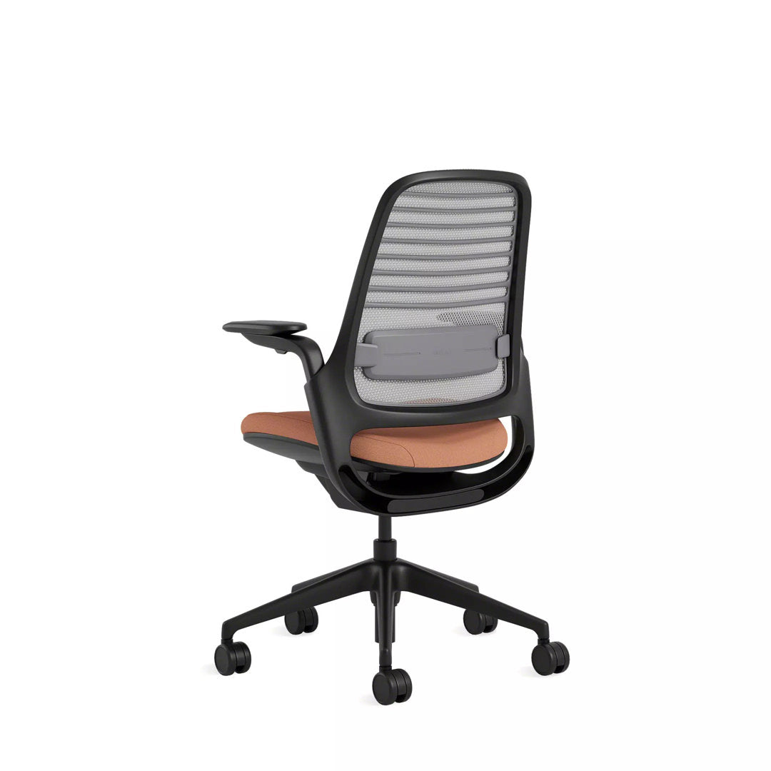 Steelcase Series 1 Task Chair Steelcase Upholstery Color: Persimmon/Nickel, Frame Color: Black Casters/Glides: Carpet