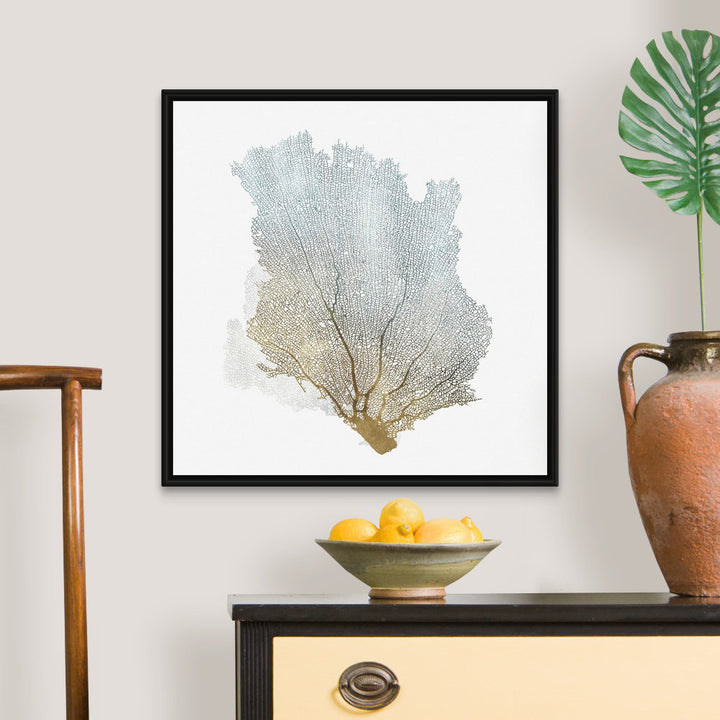 Delicate Coral I by Isabelle Z - Painting Print on Canvas Beachcrest Home™ Size: 26" H x 26" W x 1.75" D Format: Black Floater Framed Canvas