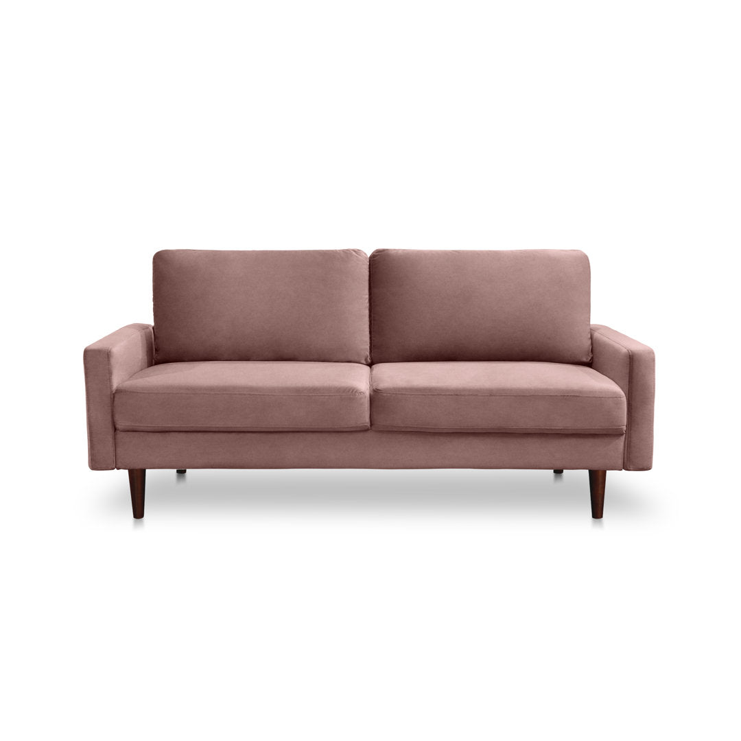 Markham 70" Velvet Square Arm Sofa Willa Arlo™ Interiors Fabric: Rose Polyester