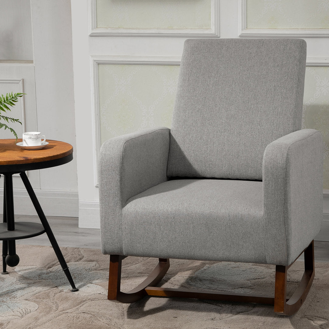 Atze Rocking Chair Latitude Run® Fabric: Gray