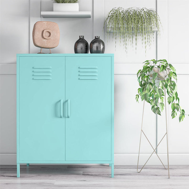 Cache 2 - Door Metal Accent Cabinet Novogratz Color: Mint