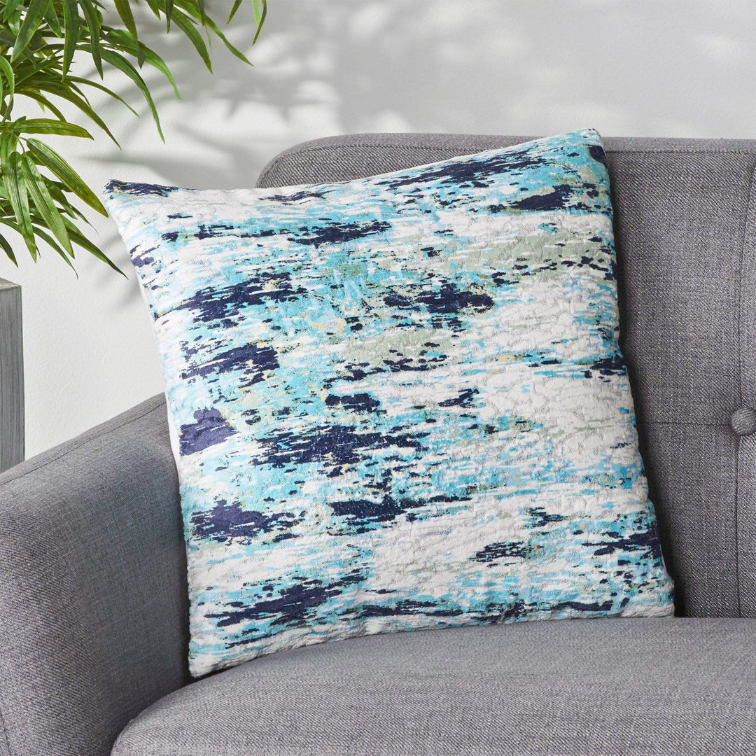 Jordana Square Pillow Cover & Insert Le Pouf Color: Teal