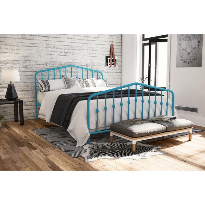 Bushwick Metal Platform Bed Novogratz Color: Sea Blue Size: Queen