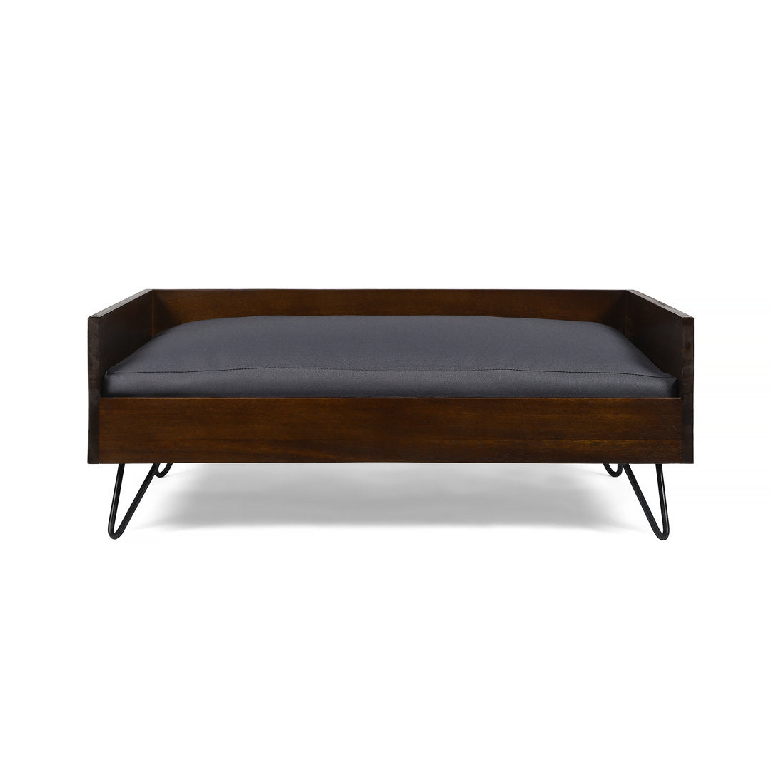 Kaylor Mid Century Modern Dog Sofa Tucker Murphy Pet™ Color: Dark Oak/Black/Dark Gray