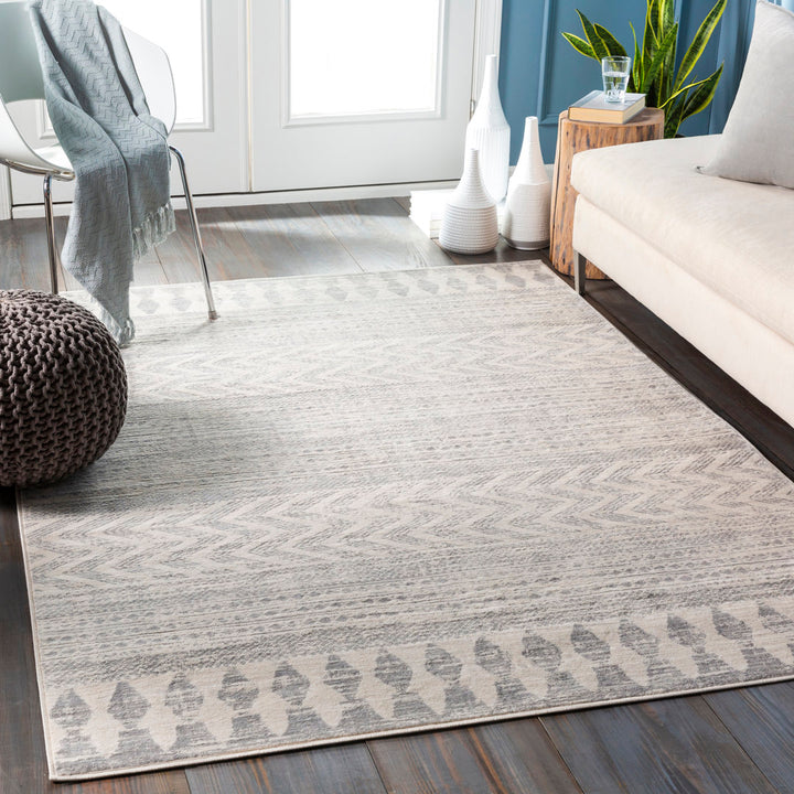 Herrod Geometric Gray/Taupe Area Rug Zipcode Design™ Rug Size: Rectangle 5'3" x 7'1"