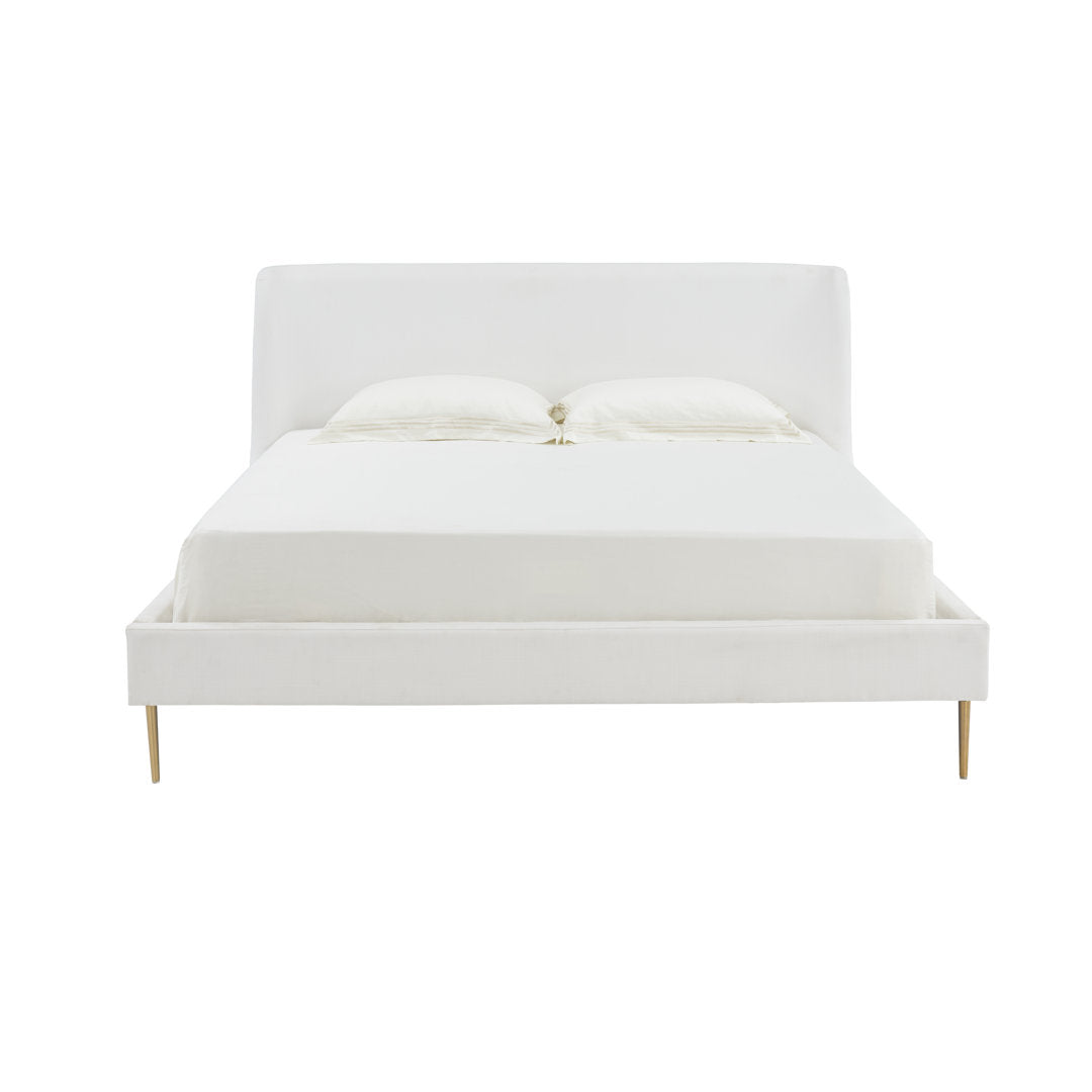 Venedy Upholstered Low Profile Platform Bed Joss & Main Color: White Size: Queen
