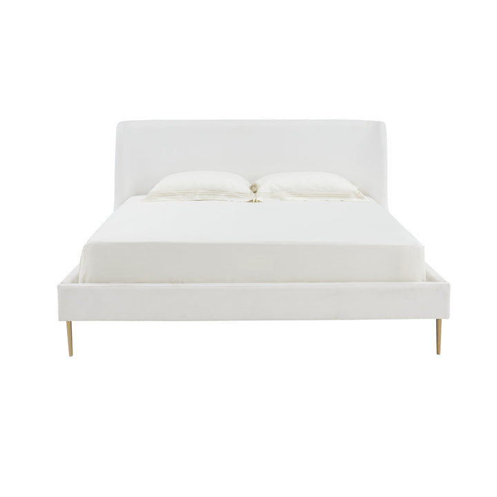 Venedy Upholstered Low Profile Platform Bed Joss & Main Color: White Size: Queen