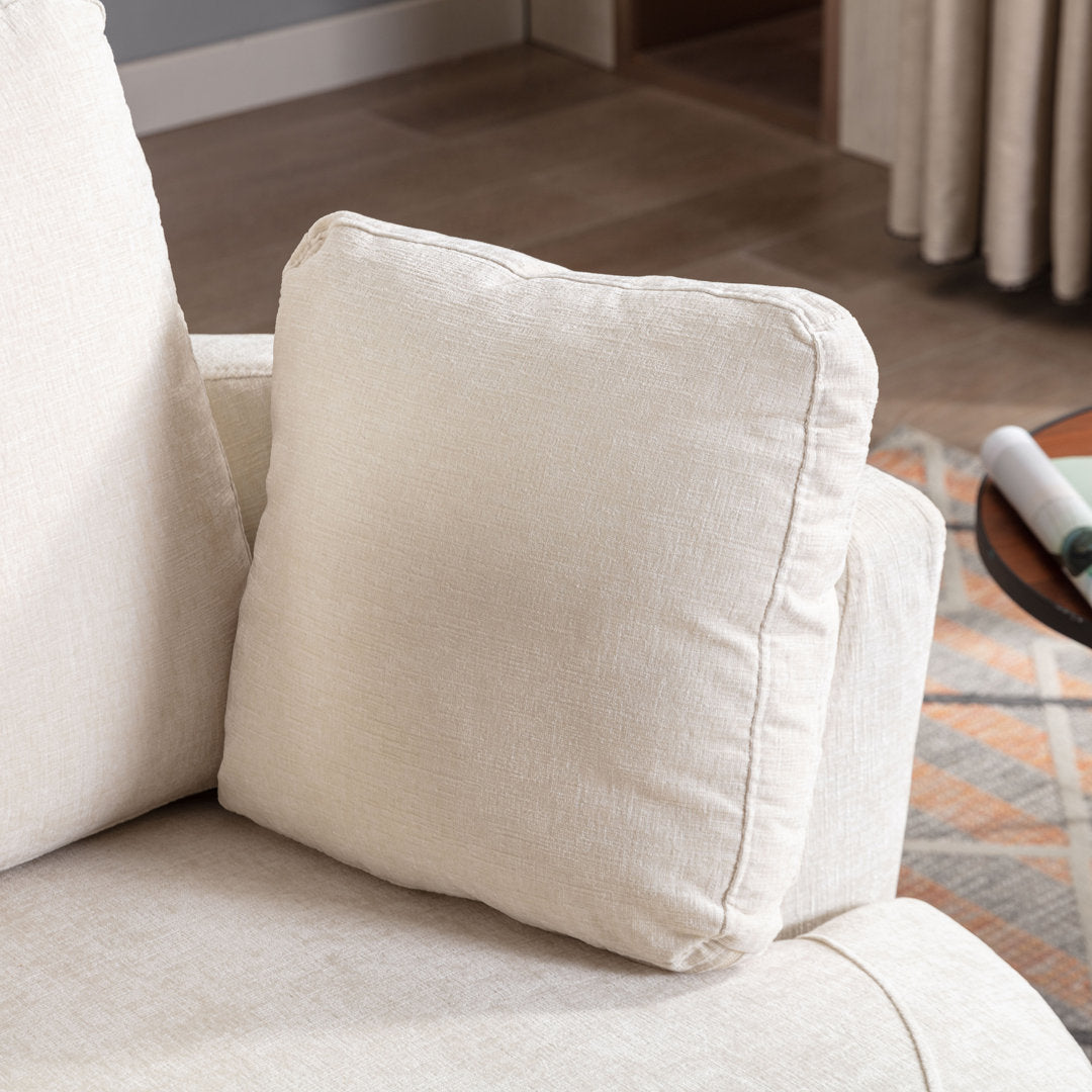 Achorn Polyester Recessed Arm Swivel Barrel Chair