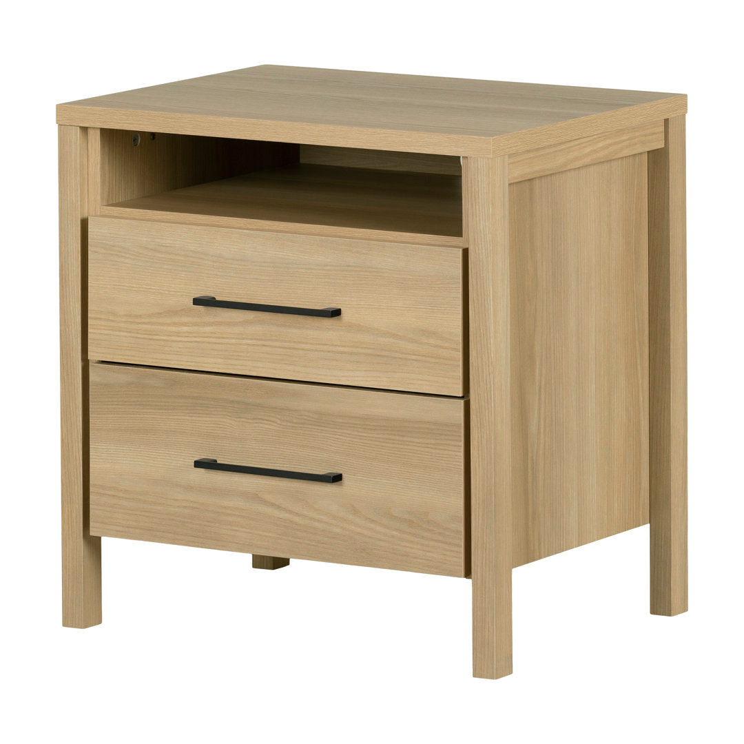 Gravity 2 - Drawer Nightstand South Shore Color: Natural Ash