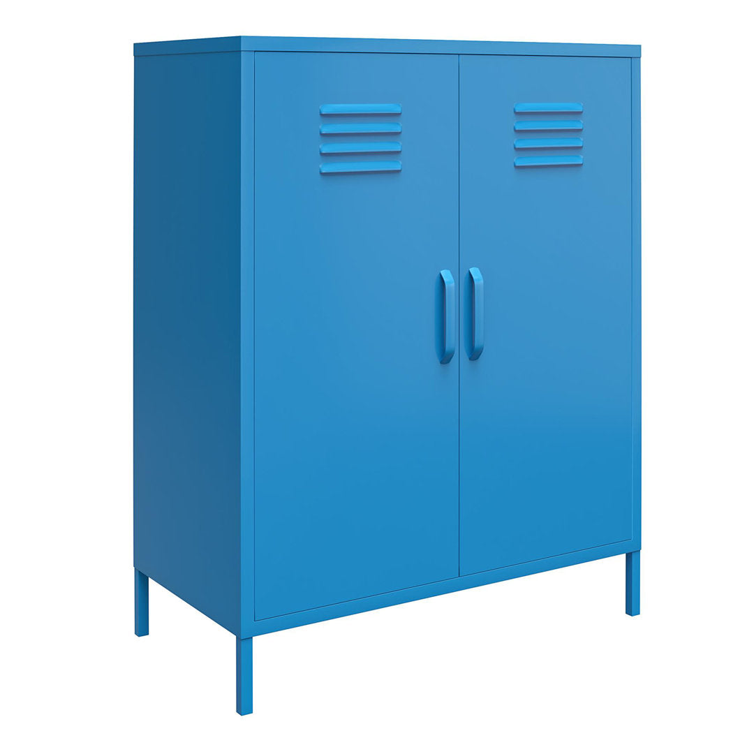 Cache 2 - Door Metal Accent Cabinet Novogratz Color: Bright Blue