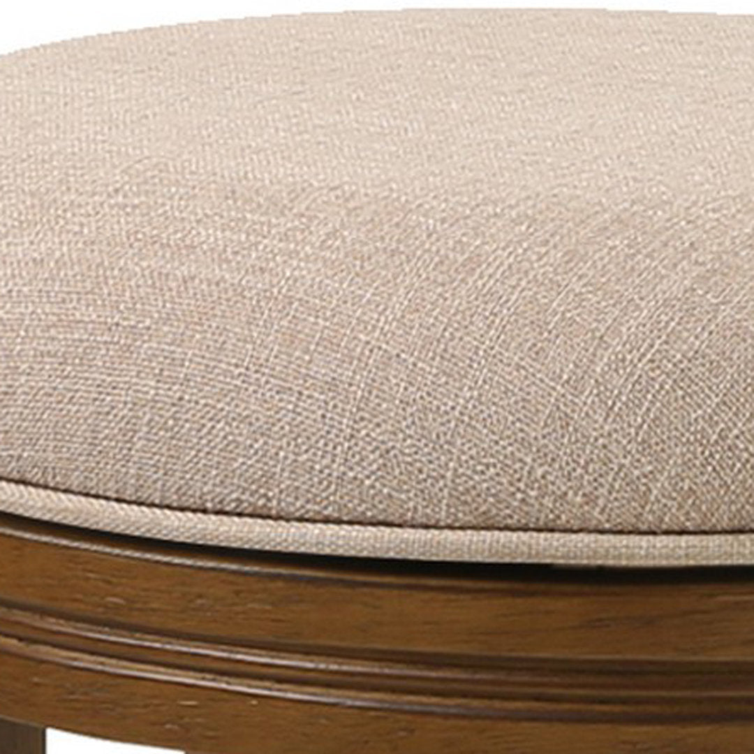 Mcgriff Solid Wood Swivel Backless Counter Height Bar Chair With Footrest Charlton Home® Color: Honeysuckle Seat Height: Counter Stool (26" Seat Height)