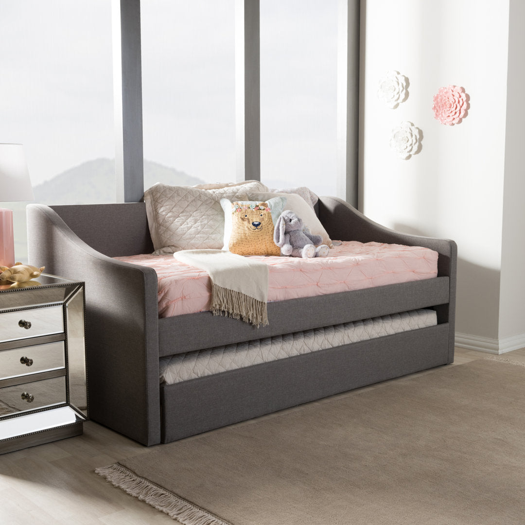 Brookston Daybed with Trundle Lark Manor™ Color: Gray