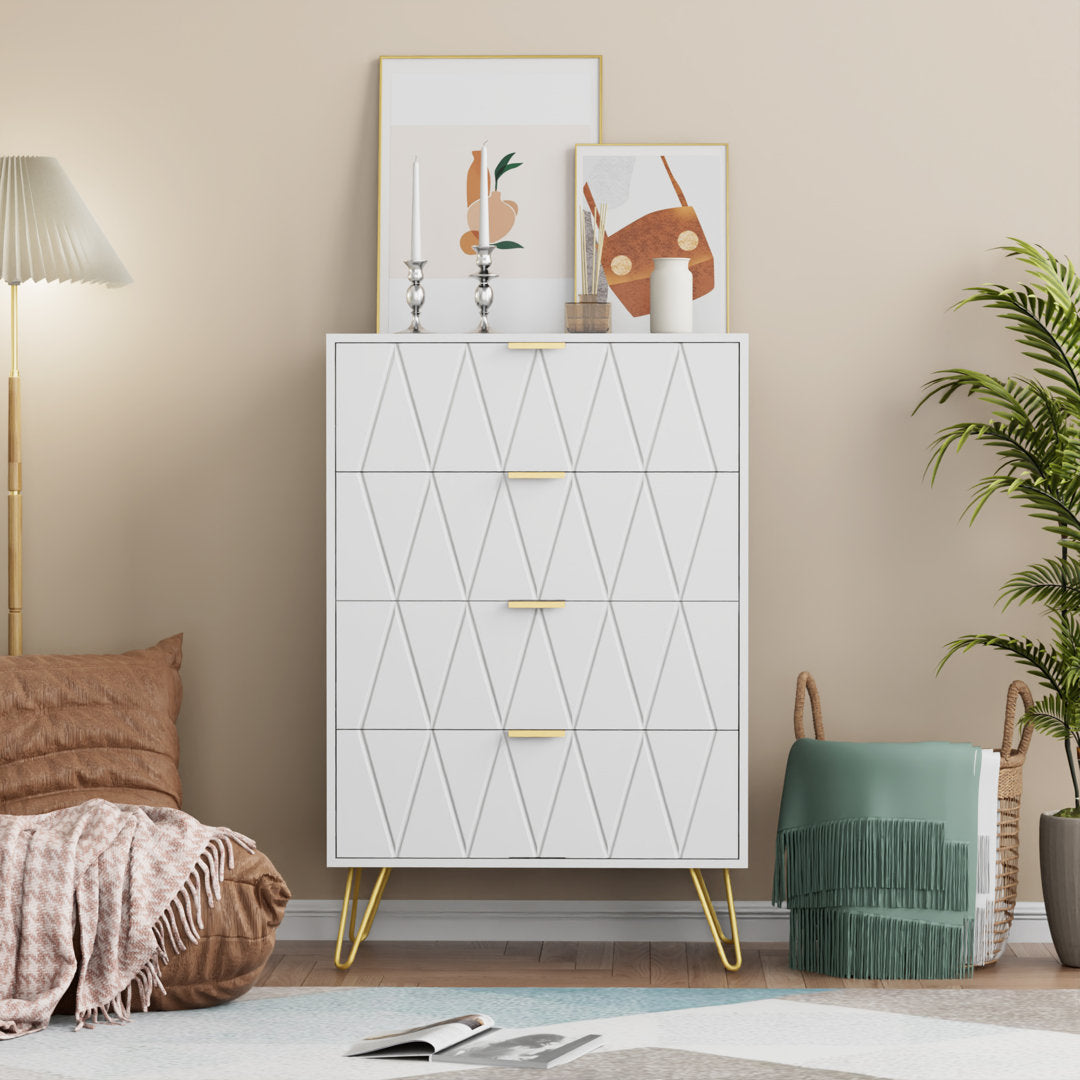 Marable 4 Drawer 23.6" W Chest Willa Arlo™ Interiors Color: White
