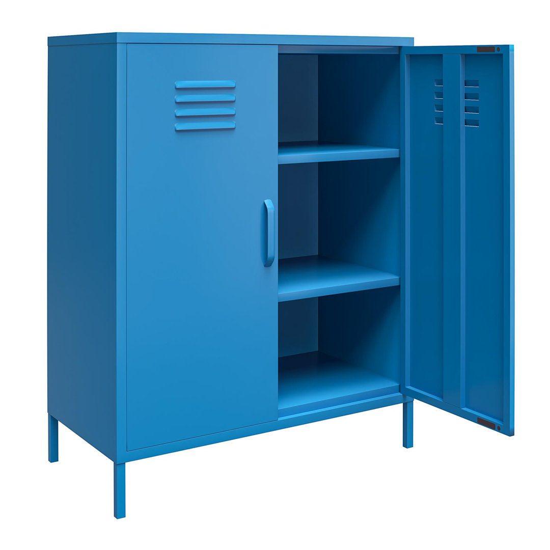 Cache 2 - Door Metal Accent Cabinet Novogratz Color: Bright Blue