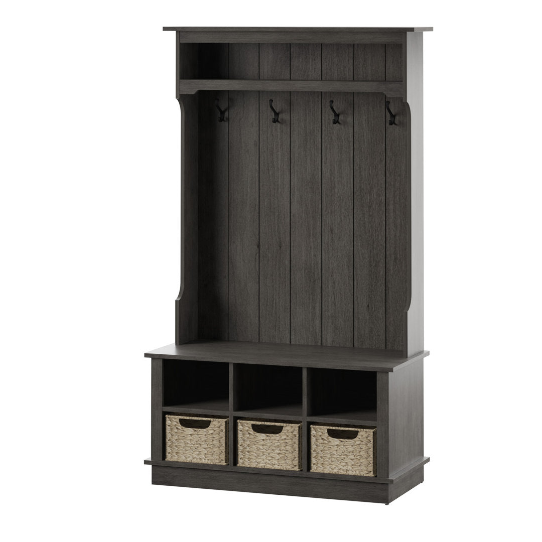 Bridget Hall Tree with Open Storage Sand & Stable™ Color: Weathered Gray