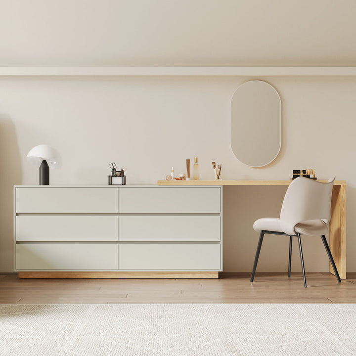 Berek Vanity Extendable Vanity Table with 6 Drawers Modern Home Office Desk Latitude Run®