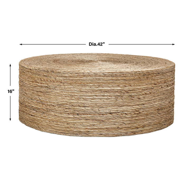 Evana Woven Drum Coffee Table Birch Lane™