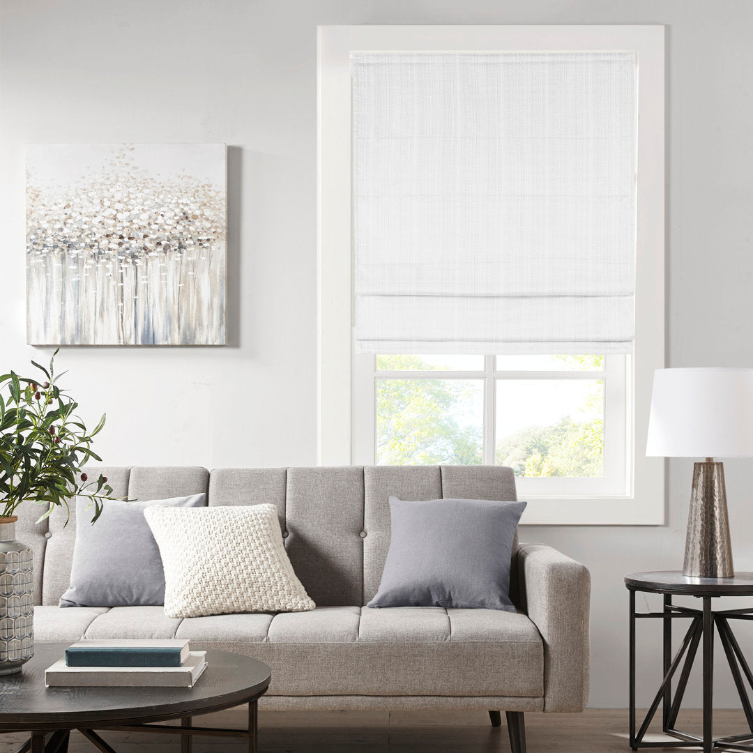 Galen Basketweave Cordless Room Darkening Roman Shade Madison Park Length & Width: 31"W x 64"L
