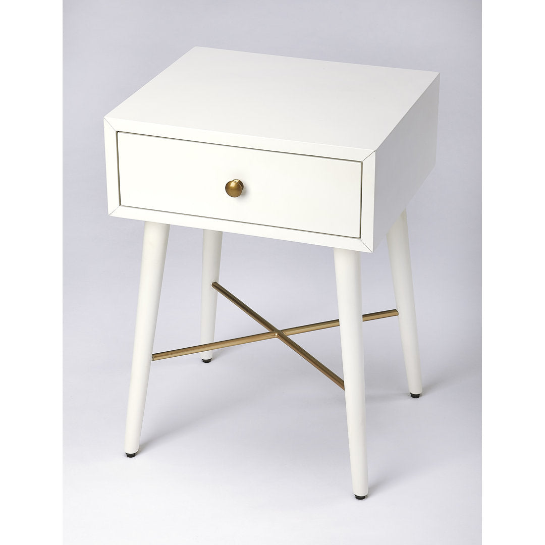 Chaya 1 Drawer Nightstand Mercury Row® Teen Color: White