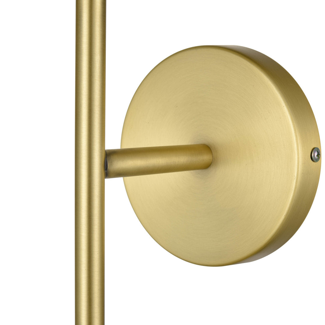 Cournoyer 2-Light Dimmable Wallchiere George Oliver Shade Color: Clear Finish: Brushed Brass