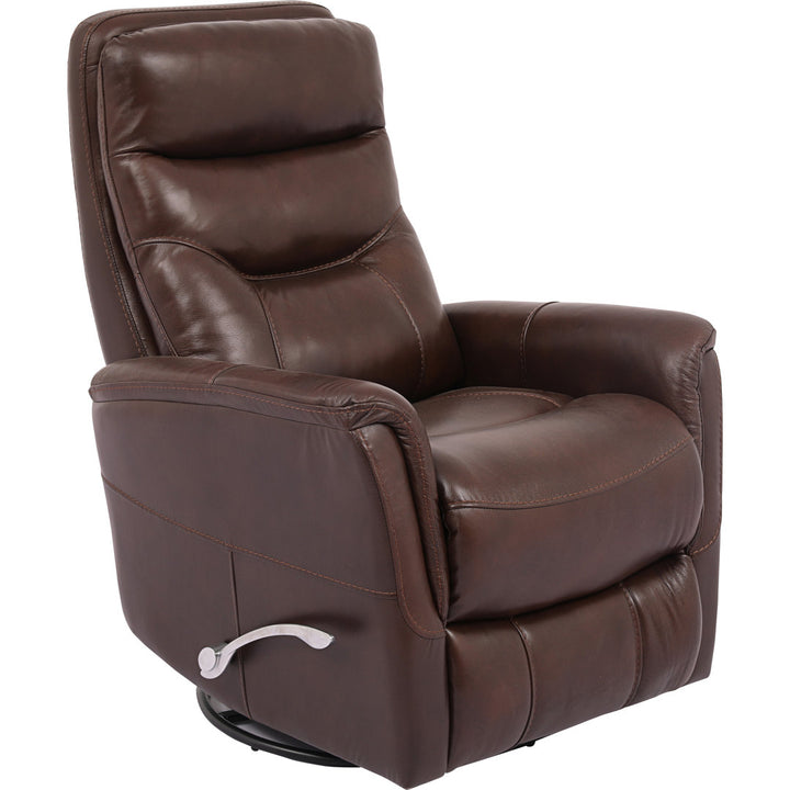 30" Top Grain Leather Manual Swivel Glider Recliner with Flared Arms Red Barrel Studio® Upholstery Color: Robust Genuine Leather