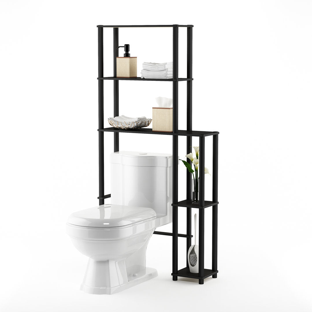 Antonucci 31.1" W x 65.1" H x 9" D Over-The-Toilet Storage Ebern Designs Finish: Espresso/Black