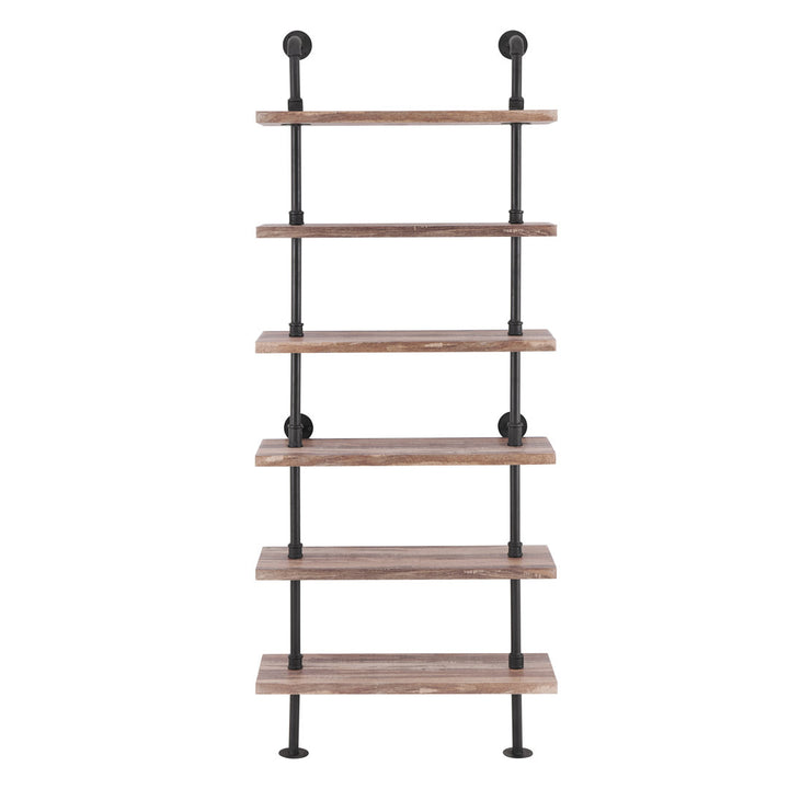 Charter Iron Pipe Wall Mount Ladder Bookcase Steelside™