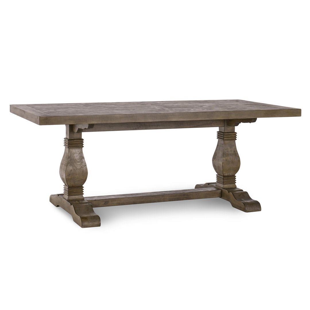 Kinston 78" Solid Wood Trestle Dining Table Birch Lane™ Color: Distressed Brown