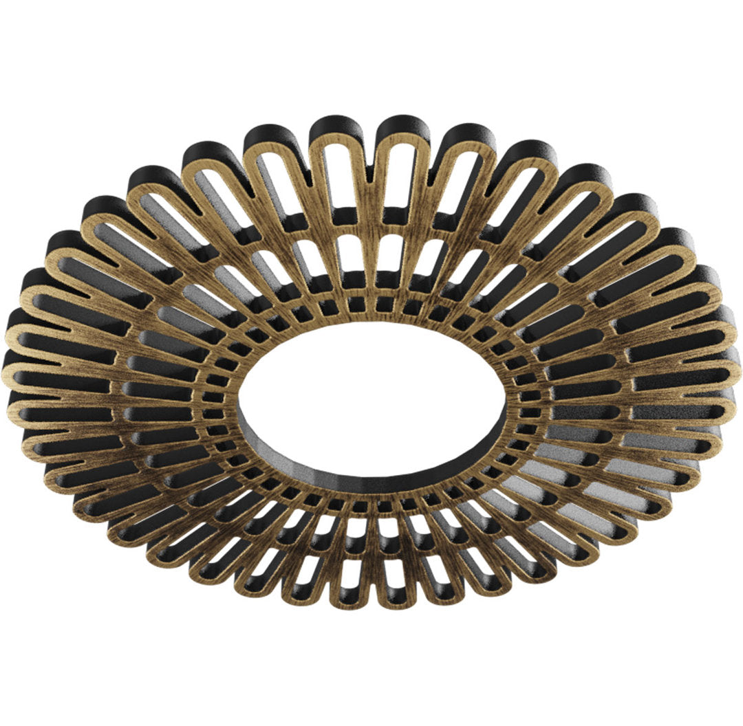 Cornelius Ceiling Medallion Ekena Millwork Color: Antiqued Brass Size: 22" H x 22" W x 0.75" D