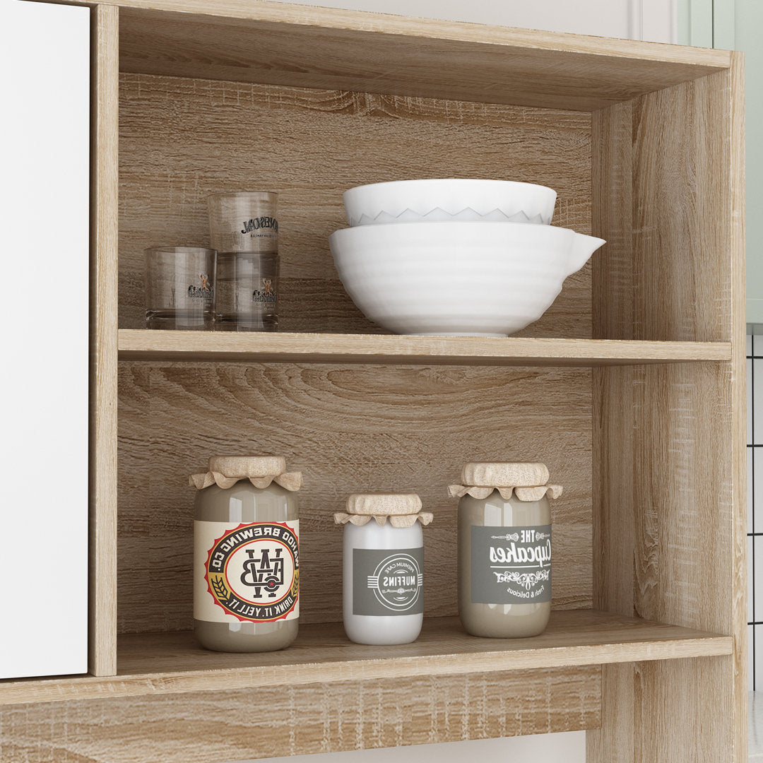 Dorilal 74.8" Kitchen Pantry Tucker Murphy Pet™ Finish: Oak/White