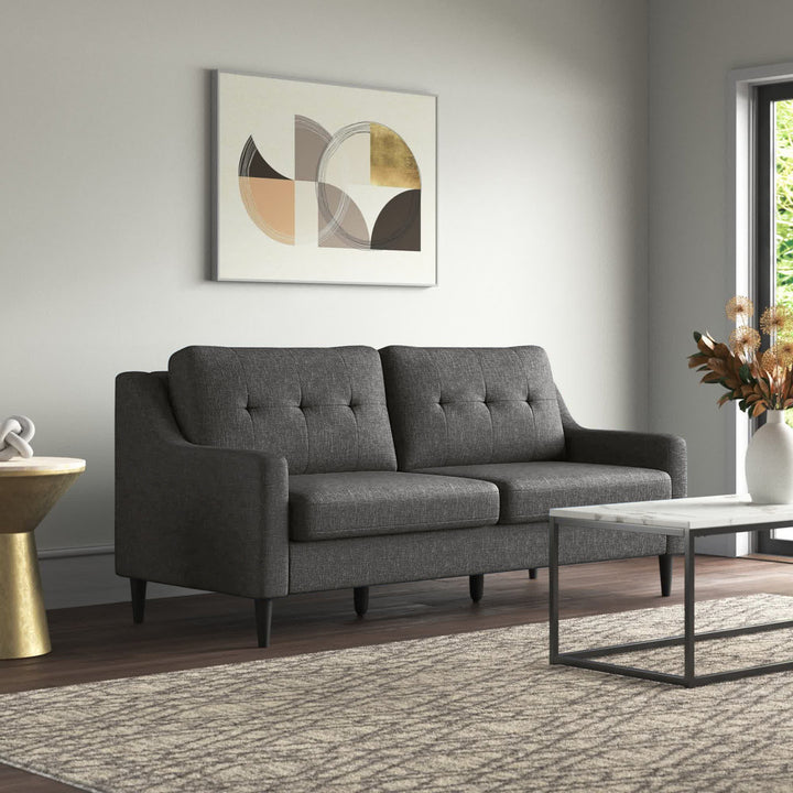 Owsley 75" Square Arm Sofa Mercury Row® Upholstery Color: Charcoal