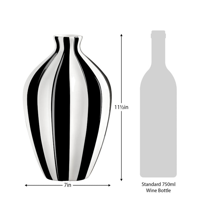 Gelb Black/White Ceramic Table Vase Orren Ellis