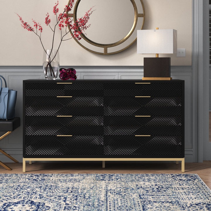 Leshia 8 Drawer 64" W Double Dresser Willa Arlo™ Interiors