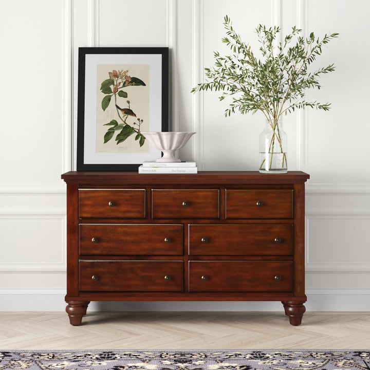 Cobos 7 Drawer 61" W Solid Wood Dresser Lark Manor™