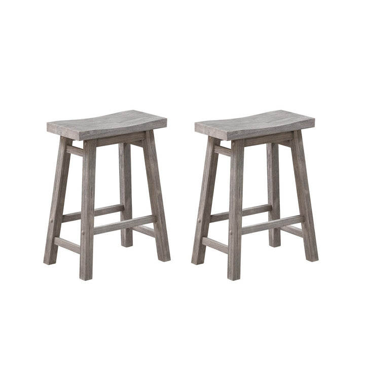 Colynn 4 - Person Counter Height Rubberwood Solid Wood Dining Set Dakota Fields Color: Storm Gray Wire-Brush