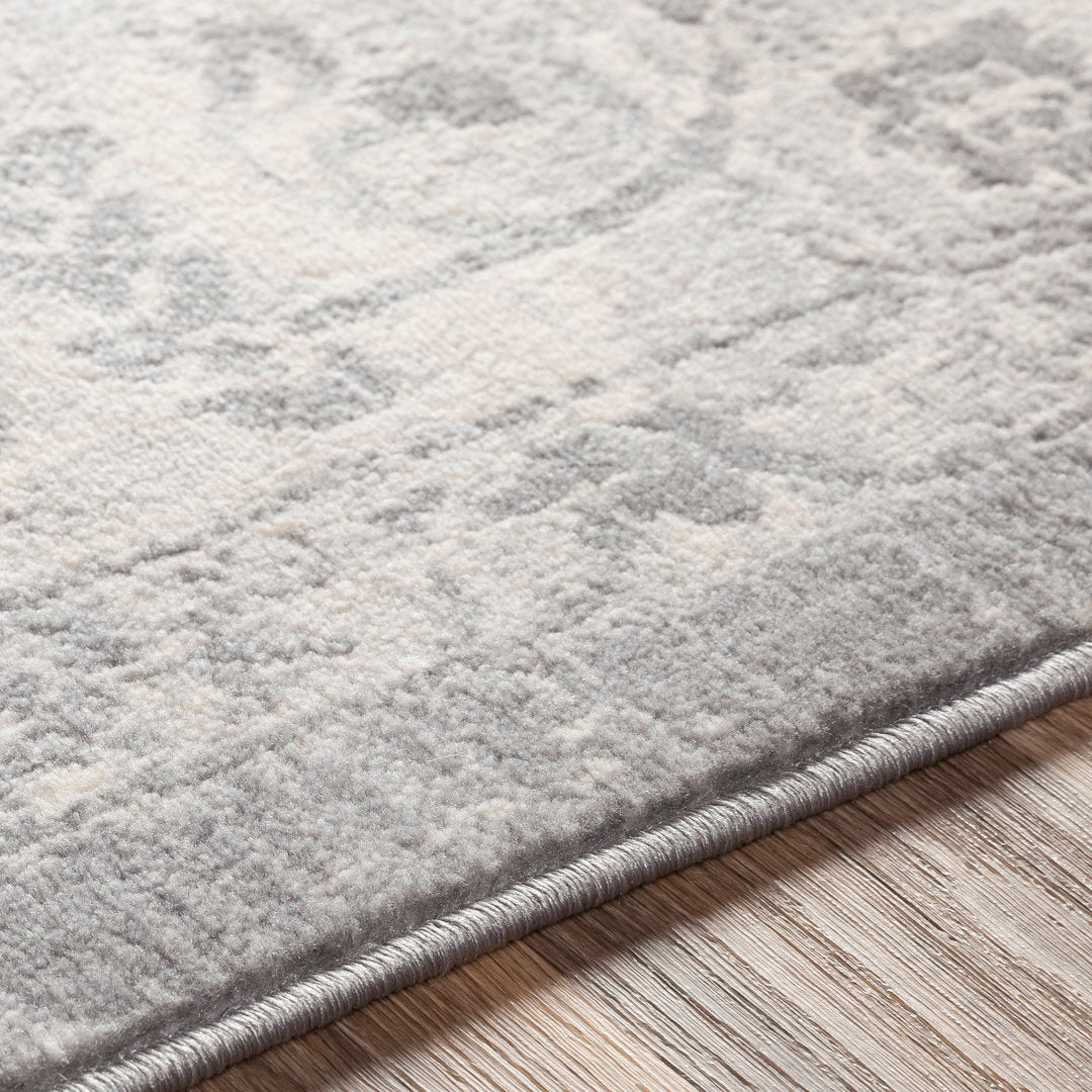 Hilyard Machine Oriental Gray Area Rug Laurel Foundry Modern Farmhouse® Rug Size: Round 7'10"