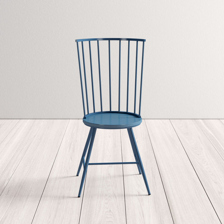 Kennamer Metal Slat Back Side Chair (Set of 2) Laurel Foundry Modern Farmhouse® Color: Bluesteel