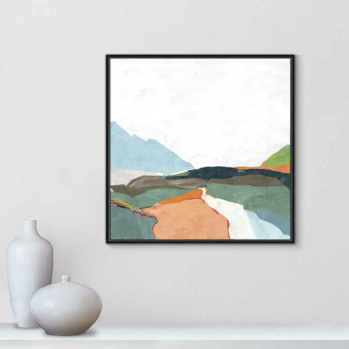 April Morning - Floater Frame Painting on Canvas Joss & Main Size: 31.5" H x 31.5" W x 2" D Format: Black
